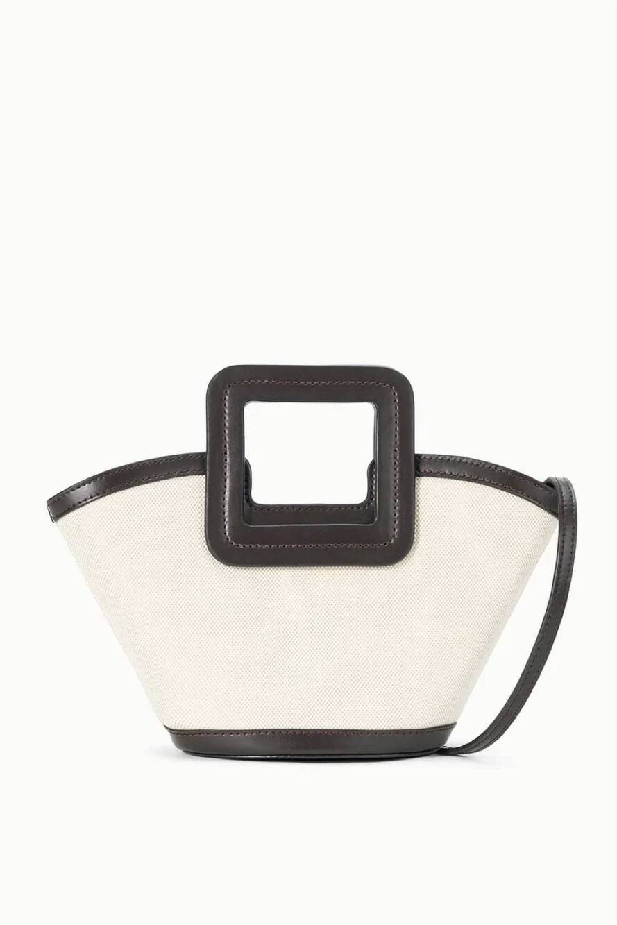 NEW STAUD women's shirley mini bucket bag in natural
